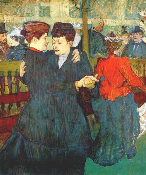 at the moulin rouge two women waltzing 1892